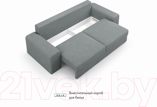 Изображение товара Диван Mio Tesoro Elke Base (Velutto 12 серый)