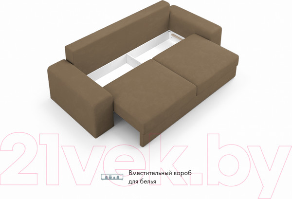 Изображение товара Диван Mio Tesoro Elke Base (Velutto 03 коричневый)