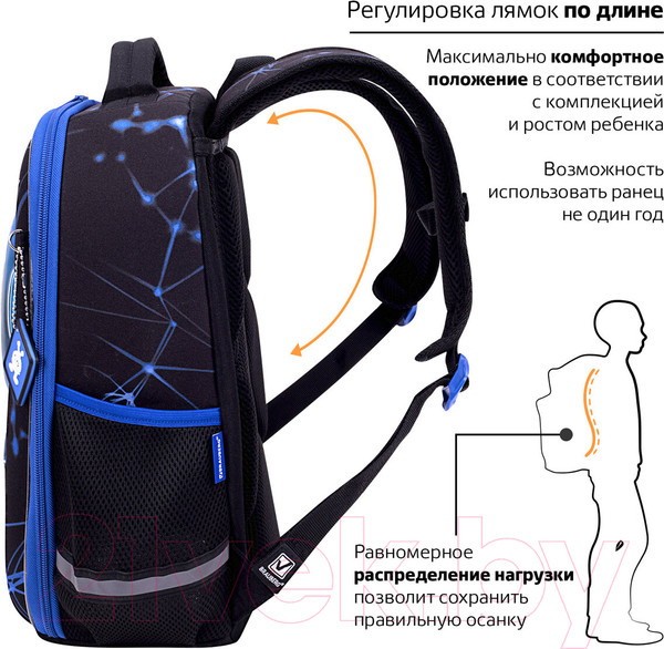 Изображение товара Школьный рюкзак Brauberg Light. Evil Robot / 272028