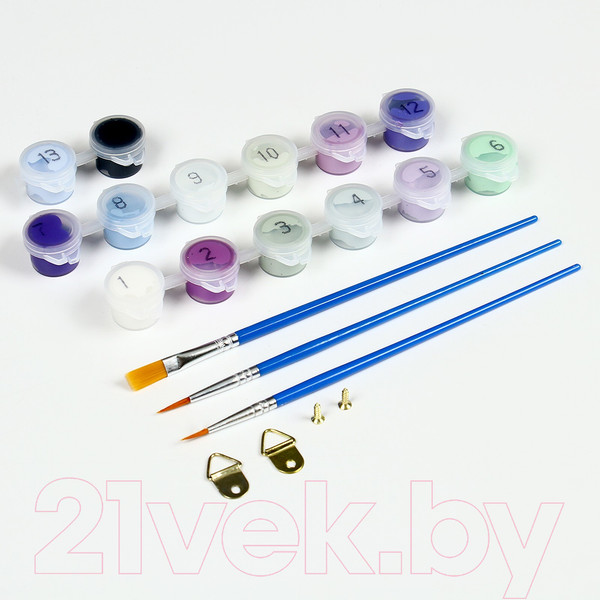 Изображение товара Картина по номерам Школа талантов Новый год! Белый мишка / 9670008