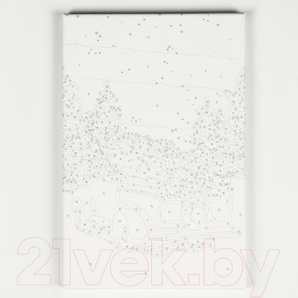 Изображение товара Картина по номерам Школа талантов Подготовка к Новому году / 9670025