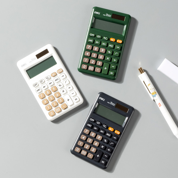 Изображение товара Калькулятор Deli M120 (темно-серый)