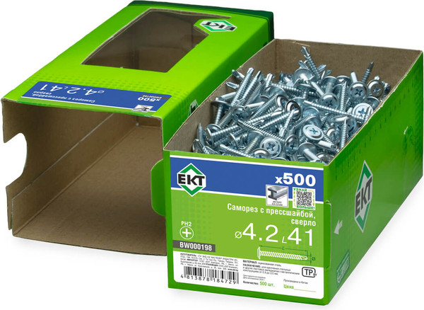 Изображение товара Саморез ЕКТ 4.2x41 / BW000198 (500шт)