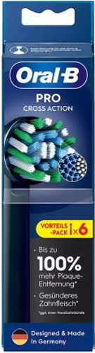 Изображение товара Набор насадок для зубной щетки Oral-B Pro CrossAction Black EB50BRX-6 