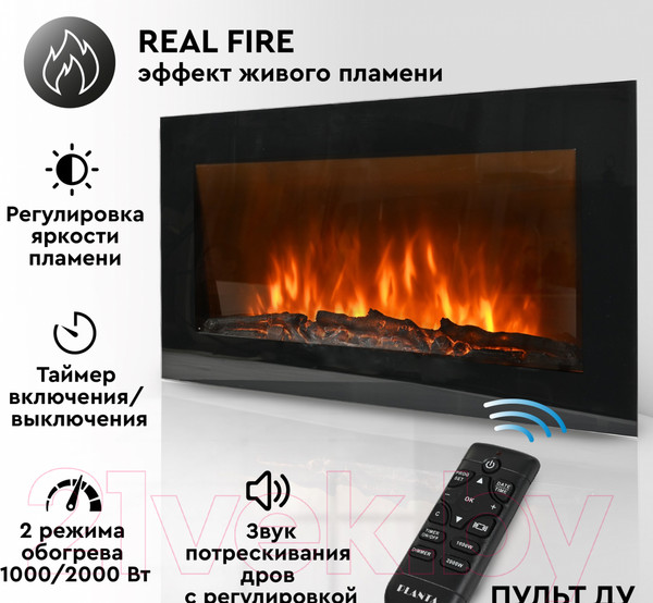 Изображение товара Электрокамин PLANTA PFP-WM090 SLIM