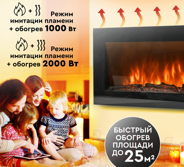 Изображение товара Электрокамин PLANTA PFP-WM090 SLIM