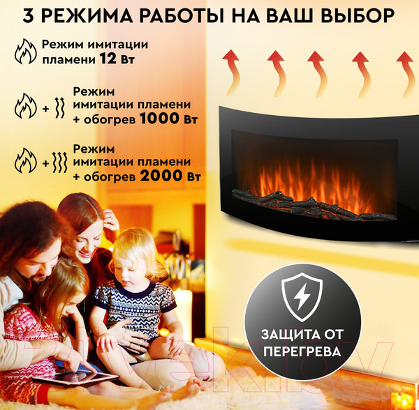 Изображение товара Электрокамин PLANTA PFP-WM090CURV