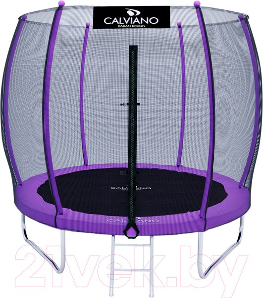 Изображение товара Батут Calviano D-252 (внешняя сетка, лестница, фиолетовый)