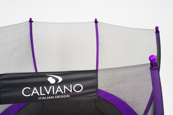 Изображение товара Батут Calviano D-252 (внешняя сетка, лестница, фиолетовый)