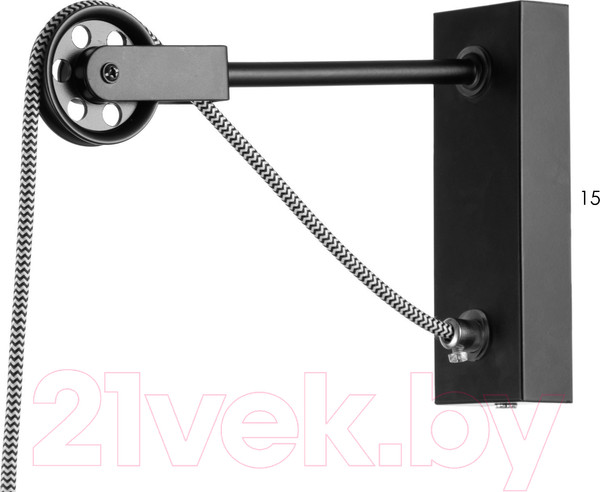 Изображение товара Бра BayerLux Шелла / 9215524 (черный/белый)