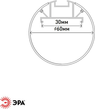 Изображение товара Профиль для светодиодной ленты ЭРА Б0062846
