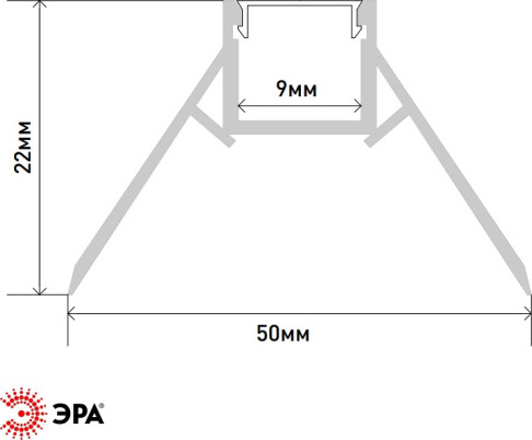 Изображение товара Профиль для светодиодной ленты ЭРА Б0062867