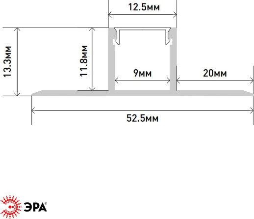 Изображение товара Профиль для светодиодной ленты ЭРА Б0062802