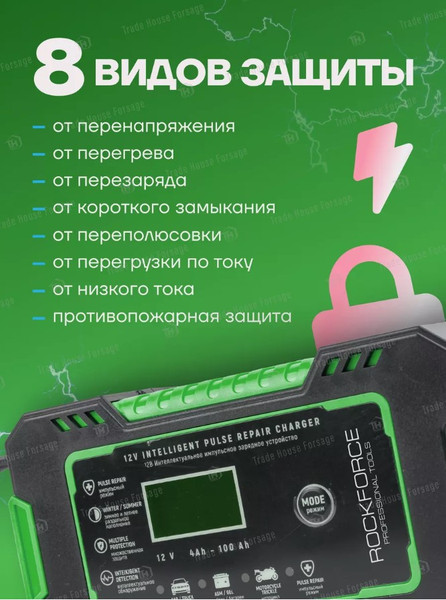 Изображение товара Зарядное устройство для аккумулятора RockForce RF-1206 (57847)