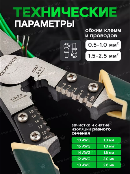 Изображение товара Длинногубцы RockForce RF-610M230 (58533)