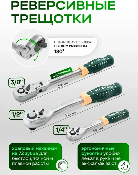 Изображение товара Универсальный набор инструментов RockForce RF-41421-5 Gold