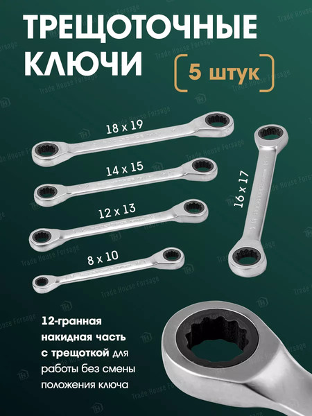 Изображение товара Универсальный набор инструментов RockForce RF-41421-5 Gold