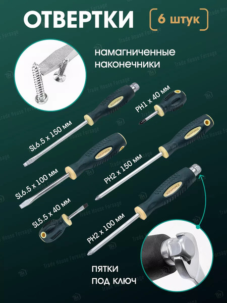 Изображение товара Универсальный набор инструментов RockForce RF-41421-5 Gold
