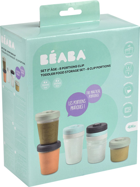 Изображение товара Набор контейнеров для детского питания Beaba 8 Portions Clip 913500