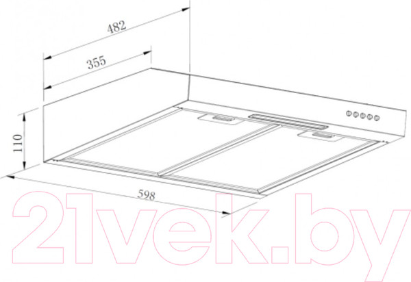 Изображение товара Вытяжка плоская Grand & Germes Slim (60, черный)