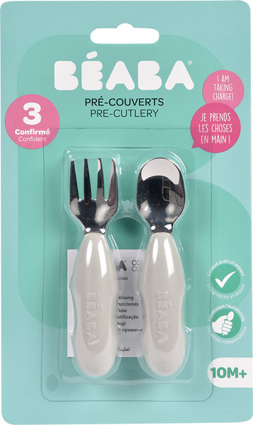 Изображение товара Набор столовых приборов для кормления Beaba Lot 2 Pre-Couverts Grey 913581