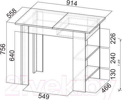 Изображение товара Обеденный стол NN мебель СО 6 / 00-00112294 (белый)