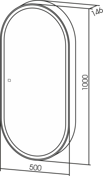 Изображение товара Шкаф с зеркалом для ванной Abber Kontur AG6339S
