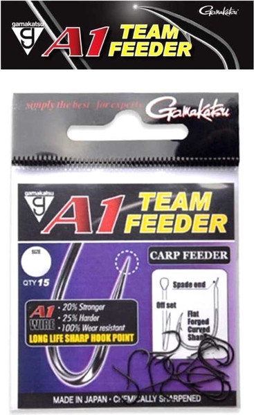 Изображение товара Набор крючков рыболовных Gamakatsu A1 Team Feeder Hooks Carp Feeder 14 / 185078-014 (15шт)