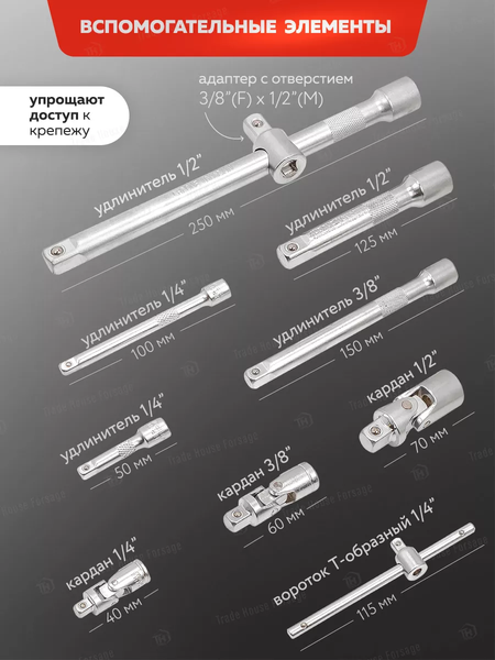 Изображение товара Универсальный набор инструментов ForceKraft FK-38841 TQ (58708)