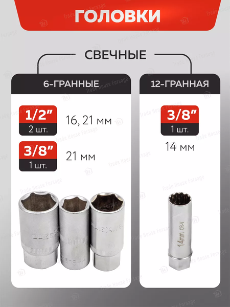 Изображение товара Универсальный набор инструментов ForceKraft FK-38841 TQ (58708)