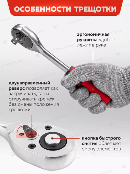 Изображение товара Универсальный набор инструментов ForceKraft FK-38841 TQ (58708)