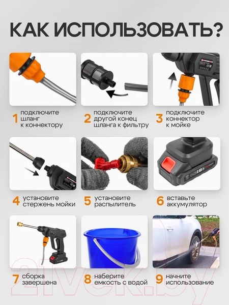Изображение товара Мойка высокого давления ForceKraft FK-PG001 (56936)