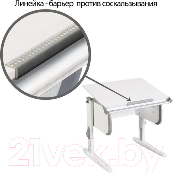 Изображение товара Парта Дэми СУТ.24 (белый/белый)