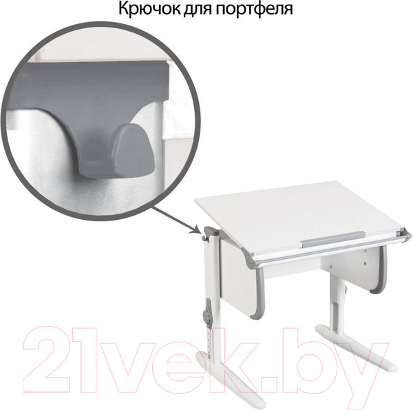 Изображение товара Парта Дэми СУТ.24 (белый/белый)