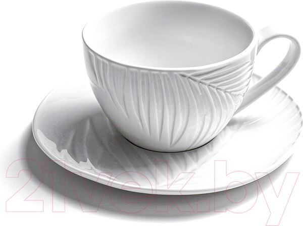 Изображение товара Чашка с блюдцем Stenova Home Bali 61410131 (белый)