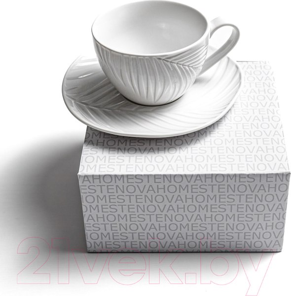 Изображение товара Чашка с блюдцем Stenova Home Bali 61410131 (белый)