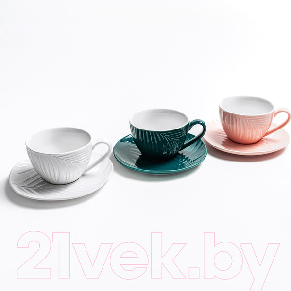 Изображение товара Чашка с блюдцем Stenova Home Bali 61410131 (белый)