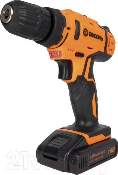 Изображение товара Аккумуляторная дрель-шуруповерт Вихрь ДА-К16/2А (900/72/14/58)