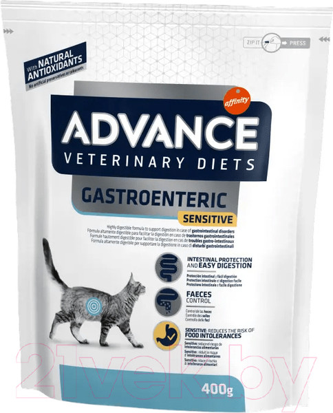 Изображение товара Сухой корм для кошек Advance VetDiet Gastro Sensitive с индейкой (400г)