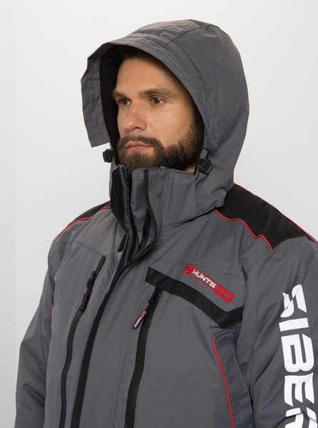 Изображение товара Костюм для охоты и рыбалки Huntsman Siberia -45°C (р.64-66/182-188, серый/черный)