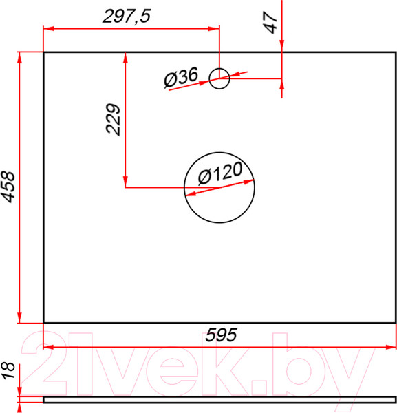 Изображение товара Тумба под умывальник ЗОВ Дион 60 / D60LWP0M9003MKV5-LDSPG (антрацит/белый матовый)