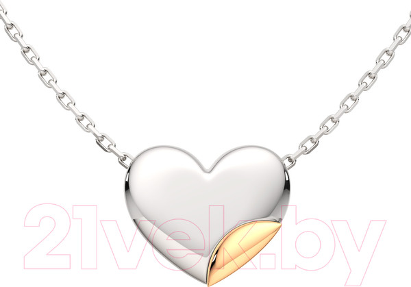 Изображение товара Колье из серебра ZORKA 0540027.G14K (45см, с золотой вставкой)