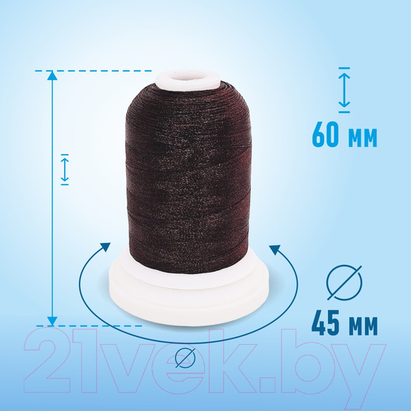 Изображение товара Набор вышивальных ниток Sentex 120D/2 B338-2 (коричневый)