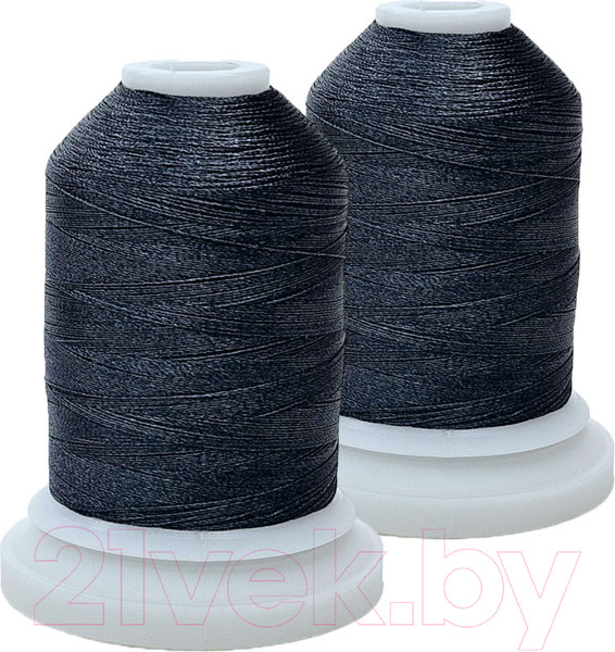 Изображение товара Набор вышивальных ниток Sentex 120D/2 1000 ярд В410 (темно-серый, 2шт)