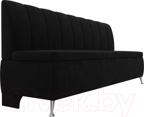 Изображение товара Скамья кухонная мягкая Лига Диванов Кантри 167 / 100150 (микровельвет, черный)