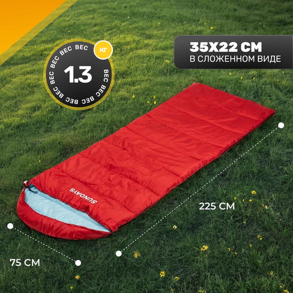 Изображение товара Спальный мешок Sundays ZC-SB010 (красный)