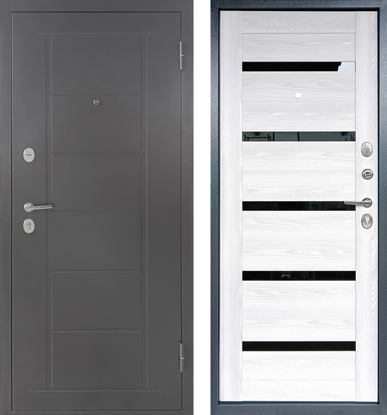 Изображение товара Входная дверь Промет Титан 5C 86x205 (правая, ривьера айс/графит)