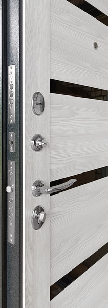 Изображение товара Входная дверь Промет Титан 5C 96x205 (левая, ривьера айс/графит)