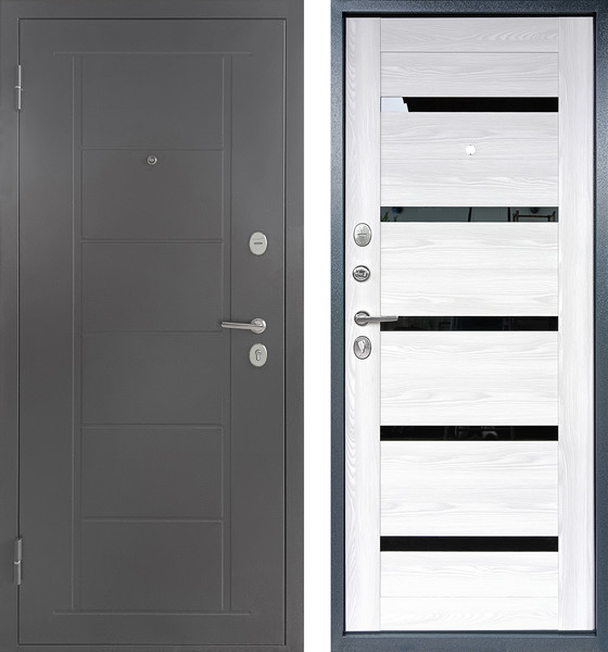 Изображение товара Входная дверь Промет Титан 5C 96x205 (левая, ривьера айс/графит)