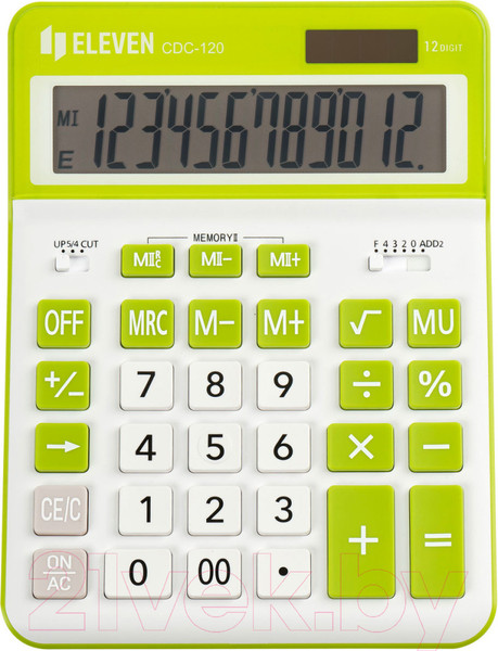 Изображение товара Калькулятор Eleven CDC-120-WH/GN (белый/салатовый)